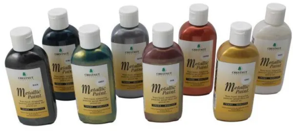 Chestnut Akrylfärg Metalliska Färger 100 ml - Vit