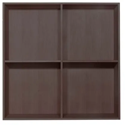 Kidi bokhylla - Massiv fingerskarvad ek - Mörk smoked - 34 cm