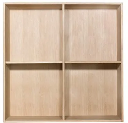 Kidi bokhylla - Massiv fingerskarvad ek - Vit olja - 20 cm