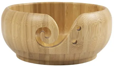 Garnskål, diam. 15 cm, H: 7,5 cm, bambu, 1 st.